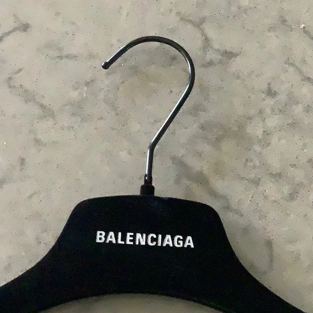 BALENCIAGA Black velvet/ suede hanger